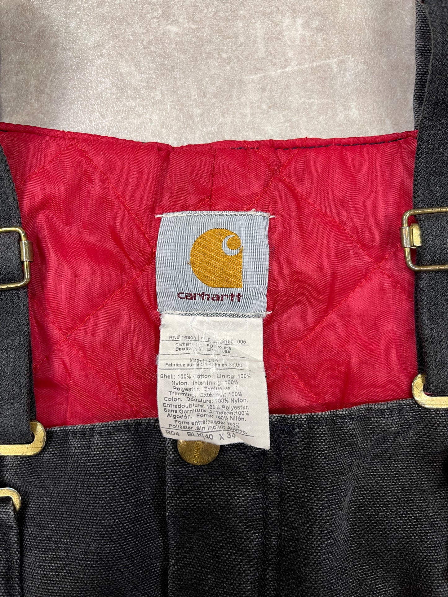 Black Carhartt Dungarees | W40L34